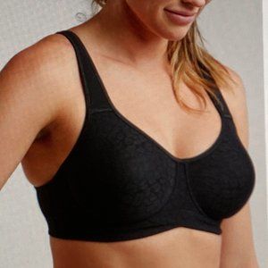 123 TITLE NINE 38D Black Super Lace Underwire Bra Full Support #5932